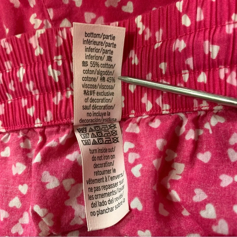 Victoria’s Secret Hearts Pajama Lounge Sleep Pants Joggers Pink Size Small